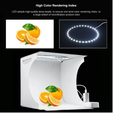 PULUZ 23cm Ring LED Panel Folding Portable Light Photo Lighting Studio Shooting Tent Box Kit with 6 Colors Backdrops