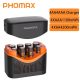 PHOMAX 8-Slot Smart Fast-Charging Charger 4x AA 4200mWh/4x AAA 1100mWh Lithium Battery kit