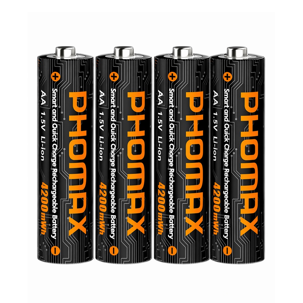 PHOMAX AA 4200mWh Rechargeable Lithium‑ion Battery