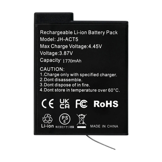 Enduro Rechargeable Li-ion Battery for DJI Osmo 360/Action 6/5Pro/4/3 1770mAh