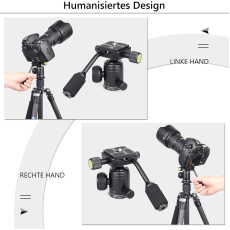 EVUMO Mini 28mm Ball Head Tripod Head with Handle