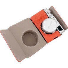 Camera Protective Case Full Camera Case Carrying Bag and Shoulder Strap for Fujifilm X100VI Camera (Orange)