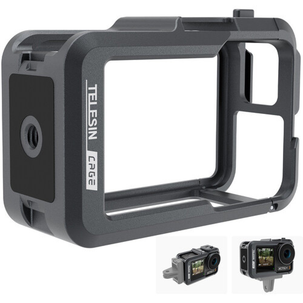 TELESIN Aluminum Camera Cage for DJI Osmo Action 3/4 TELESIN Aluminum Camera Cage for DJI Osmo Action 3/4