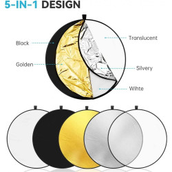 NiceFoto SR-5-Ø32" 5in1 Round Reflector Discs (82cm) NiceFoto SR-5-Ø32" 5in1 Round Reflector Discs (82cm)
