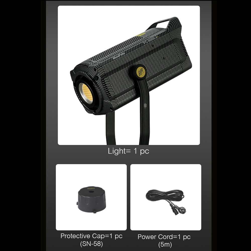 NiceFoto FC-6000A 600W Bi-Color COB LED Video Light