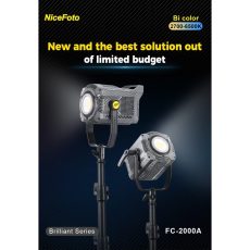 NiceFoto FC-2000A 200W Bi-Color COB LED Video Light
