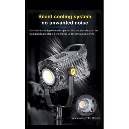 NiceFoto FC-2000A 200W Bi-Color COB LED Video Light