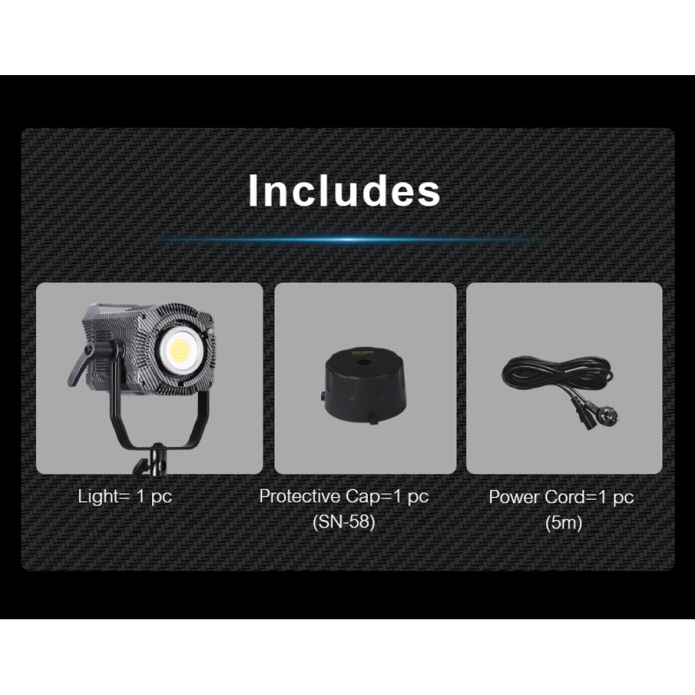 NiceFoto FC-2000A 200W Bi-Color COB LED Video Light