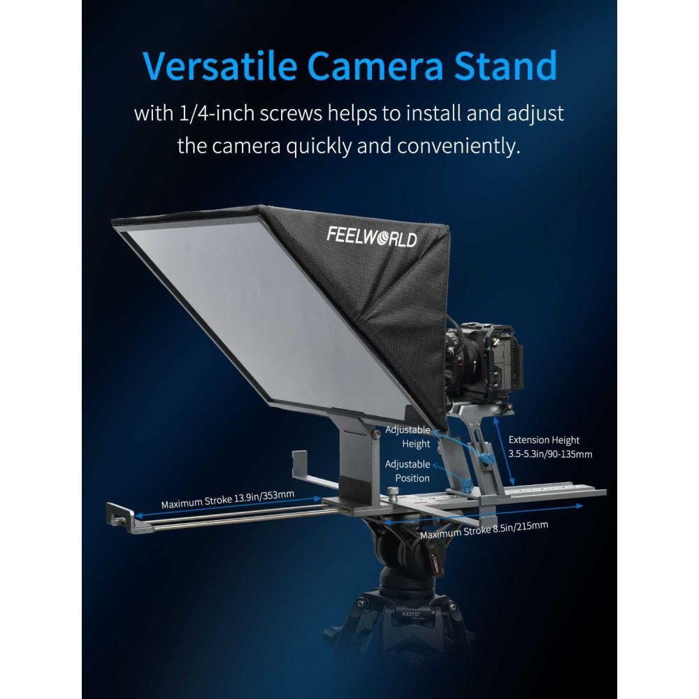 FEELWORLD TP21 21-inch Folding Teleprompter With Monitor FEELWORLD TP21 21-inch Folding Teleprompter With Monitor