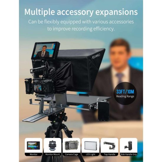 FEELWORLD TP21 21-inch Folding Teleprompter With Monitor