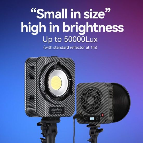 NiceFoto QY-2000A 200W Bi-Color Portable LED Video Light