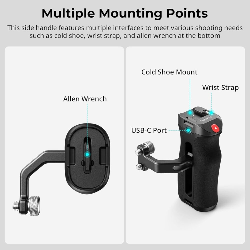 SmallRig Side Handle with Rec Trigger (1/4"-20 Screws) 4928