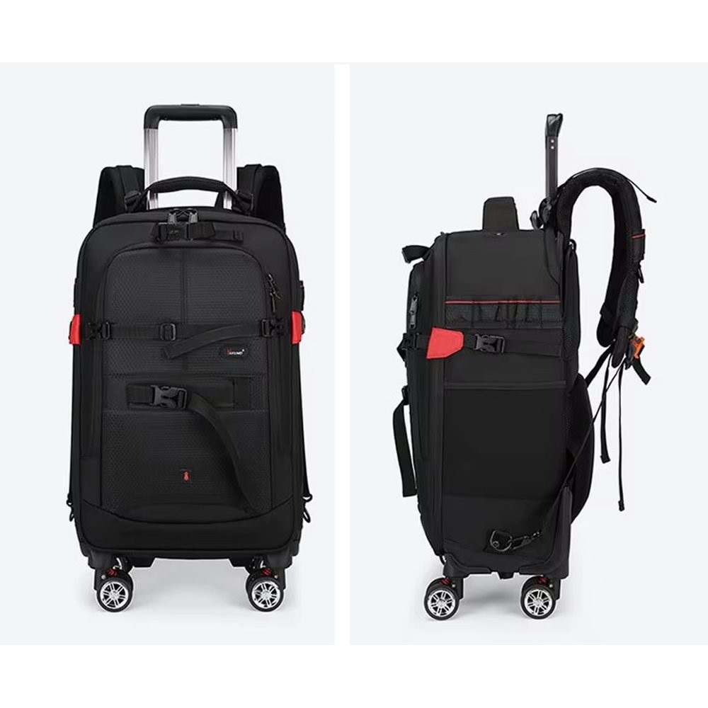 Camera Trolley Backpack with Wheels Professional DSLR Travel Bag (56×35×23cm)