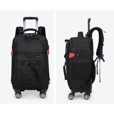 Camera Trolley Backpack with Wheels Professional DSLR Travel Bag (56×35×23cm)