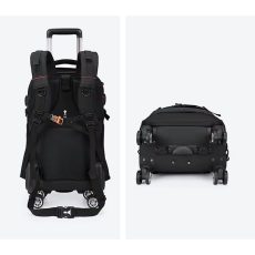 Camera Trolley Backpack with Wheels Professional DSLR Travel Bag (56×35×23cm)