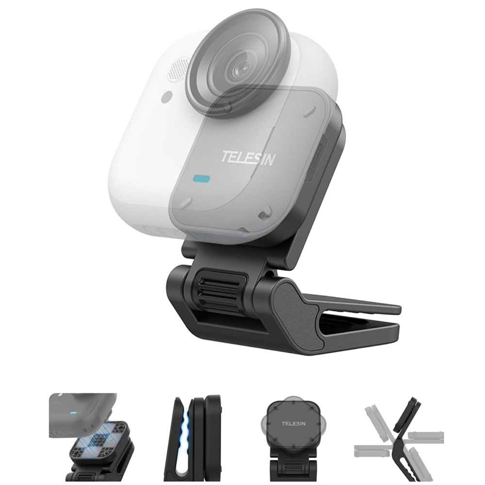 TELESIN Magnetic Pivot Clip for Insta360 GO Ultra