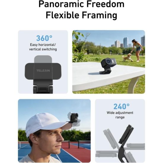 TELESIN Magnetic Pivot Clip for DJI Osmo Nano