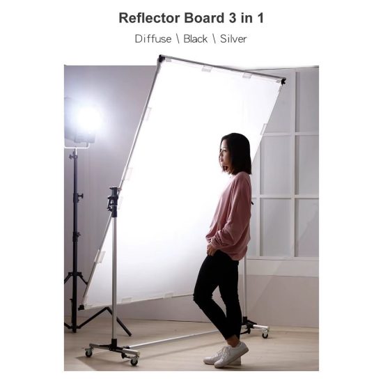Falcon Eyes Pro Studio Solutions 150cm x 200cm Adjustable Diffusion & Silver/Black Reflector Kit Falcon Eyes Pro Studio Solutions 150cm x 200cm Adjustable Diffusion & Silver/Black Reflector Kit