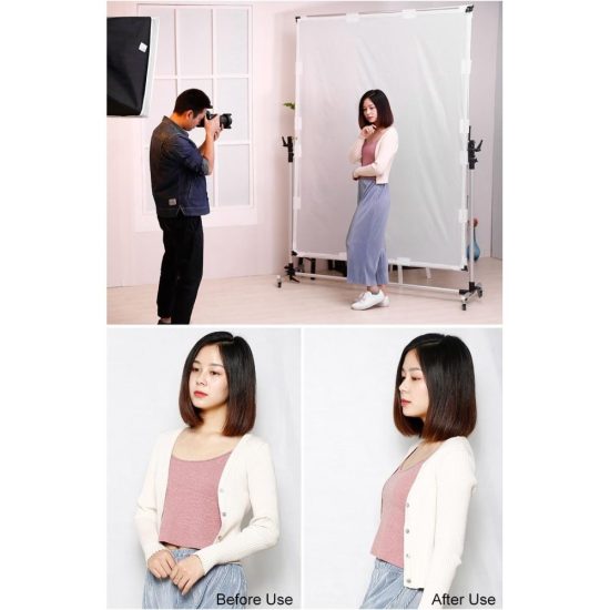 Falcon Eyes Pro Studio Solutions 150cm x 200cm Adjustable Diffusion & Silver/Black Reflector Kit Falcon Eyes Pro Studio Solutions 150cm x 200cm Adjustable Diffusion & Silver/Black Reflector Kit