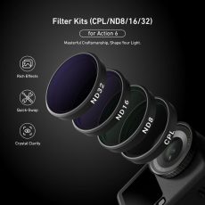 TELESIN CPL|ND8|ND16|ND32| 4-Filter Set for DJI Osmo Action 6