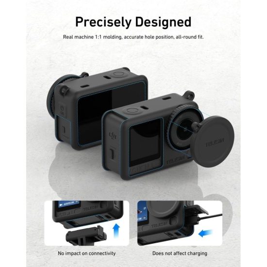 TELESIN Silicone Cover with Lens Cap for DJI Osmo Action 6