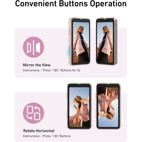 TELESIN Magnetic Phone Selfie Monitor with Wireless Remote Control TELESIN Magnetic Phone Selfie Monitor with Wireless Remote Control