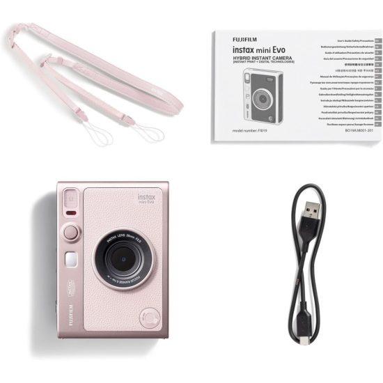 FUJIFILM instax mini EVO Hybrid Instant Camera (Gentle Rose) FUJIFILM instax mini EVO Hybrid Instant Camera (Gentle Rose)