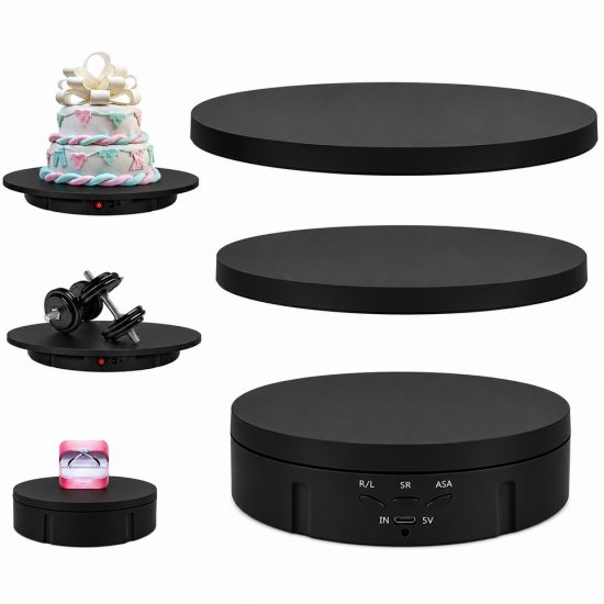 3in1 360° Electric Rotating Display Stand (Black)