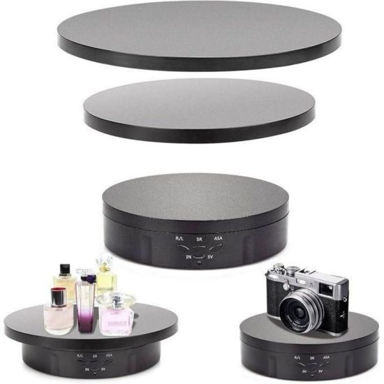 3in1 360° Electric Rotating Display Stand (Black)