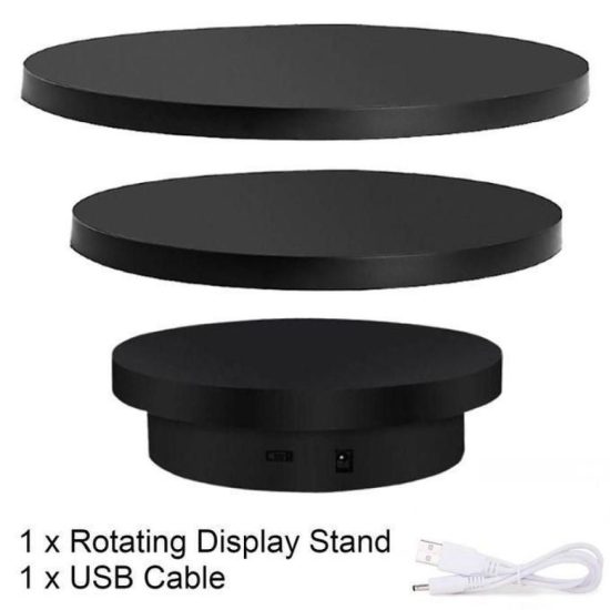 3in1 360° Electric Rotating Display Stand (Black)