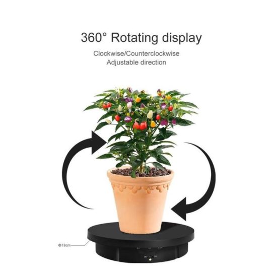 3in1 360° Electric Rotating Display Stand (Black)