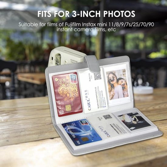Instax Mini Film Photo Book Album 108 Pockets for Fujifilm Instax Film 7/8/9/10/11/12/Evo (Clay White)