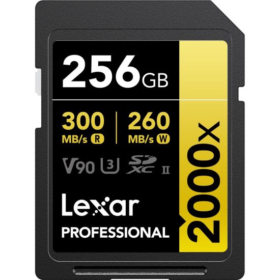Lexar 256GB SDXC Gold UHS-II R300/W260MB/s V90