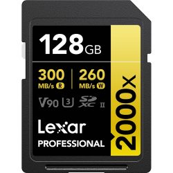 Lexar 128GB SDXC Gold UHS-II R300/W260MB/s V90