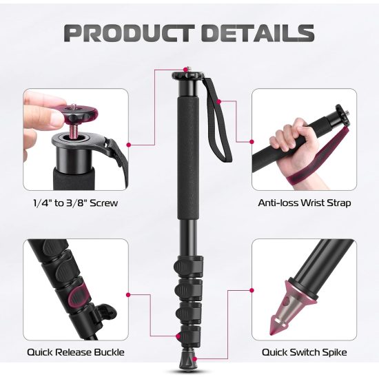 Ulanzi 61-inch Camera Portable Aluminium Monopod Ulanzi 61-inch Camera Portable Aluminium Monopod