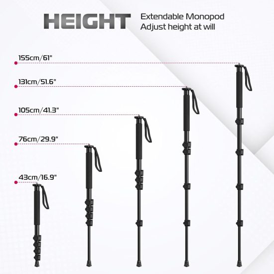 Ulanzi 61-inch Camera Portable Aluminium Monopod Ulanzi 61-inch Camera Portable Aluminium Monopod