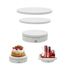 3in1 360° Electric Rotating Display Stand (White)