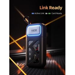 llano R404 2in1 High-Speed SD/TF Card Reader with Built-in Slot Storage