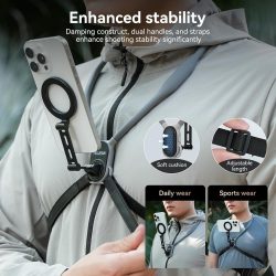 TELESIN Magnetic Smartphone Neck Mount Max (Gray)