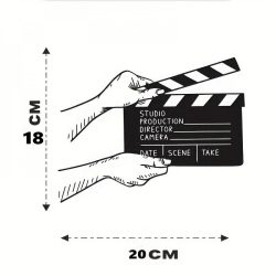 Director Film Movie Cut Action Scene Slateboard Clapper Board 20x18cm