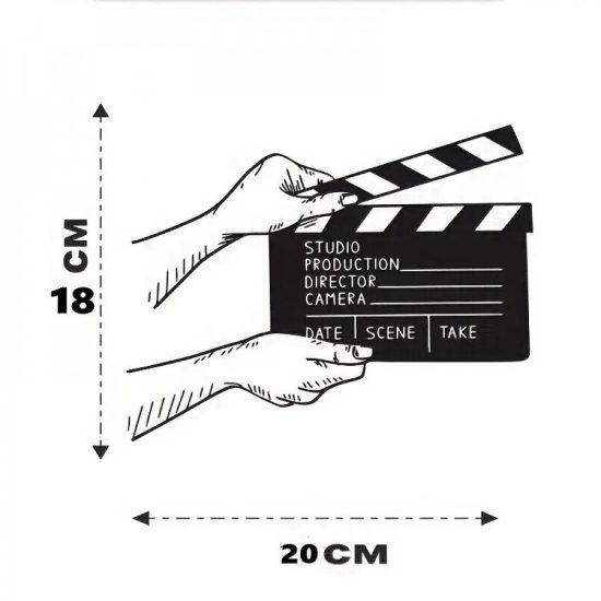 Director Film Movie Cut Action Scene Slateboard Clapper Board 20x18cm Director Film Movie Cut Action Scene Slateboard Clapper Board 20x18cm