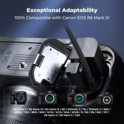 K&F Concept Dummy Battery for Canon LP-E6P D-Tap Camera Power Adapter