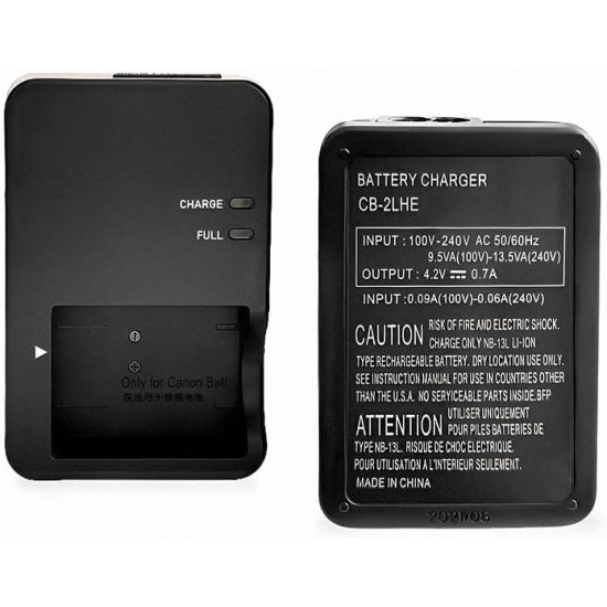 Canon CB-2LHE Charger for Powershot G1 X Mark II, G5X, G5 X Mark II, G7X, G7X Mark II, G7 X Mark III, G9X, N100, SX620 HS, SX720 HS,NB-13L ,X730 HS, SX740 HS