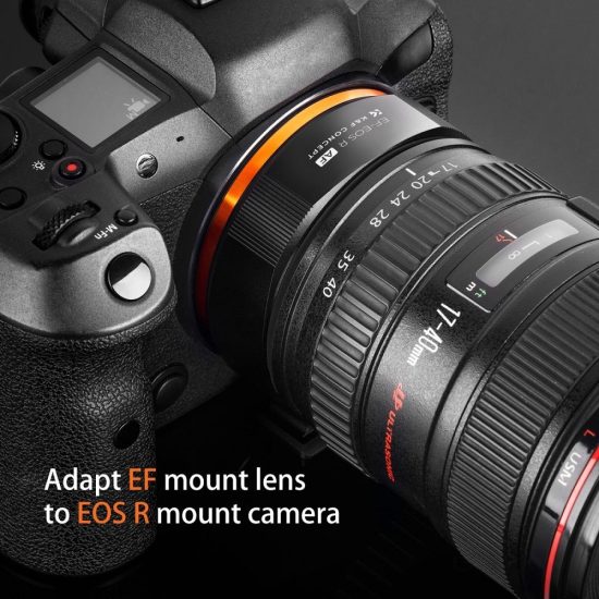 K&F Concept Auto Focus EF/EF-S to EOS R Lens Mount Adapter