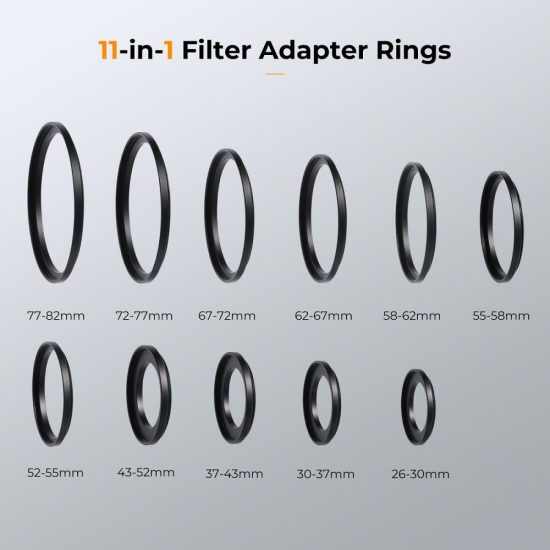 K&F Concept 11 in 1 Step Up Ring Set K&F Concept 11 in 1 Step Up Ring Set