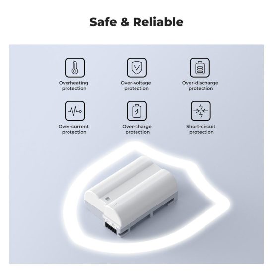 K&F Concept 2600mAh EN-EL15C Battery USB-C Fast Charging Z6iii Battery for Nikon Camera