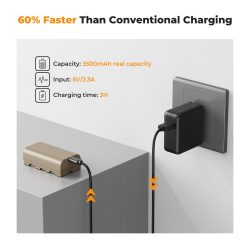 K&F Concept 3500mAh NP-F550 Battery for Sony NP-F550 with USB-C Fast Charging