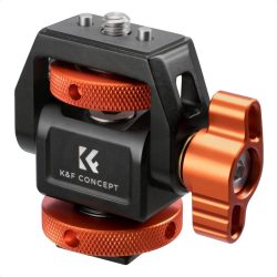 K&F Concept Adjustable Camera Monitor Mount 360° Swivel & 180° Tilt with Cold Shoe & ARRI Mount