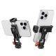 K&F Concept Metal Phone Tripod Mount with Dual Cold Shoe Adjustable Smartphone Holder