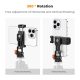 K&F Concept Metal Phone Tripod Mount with Dual Cold Shoe Adjustable Smartphone Holder